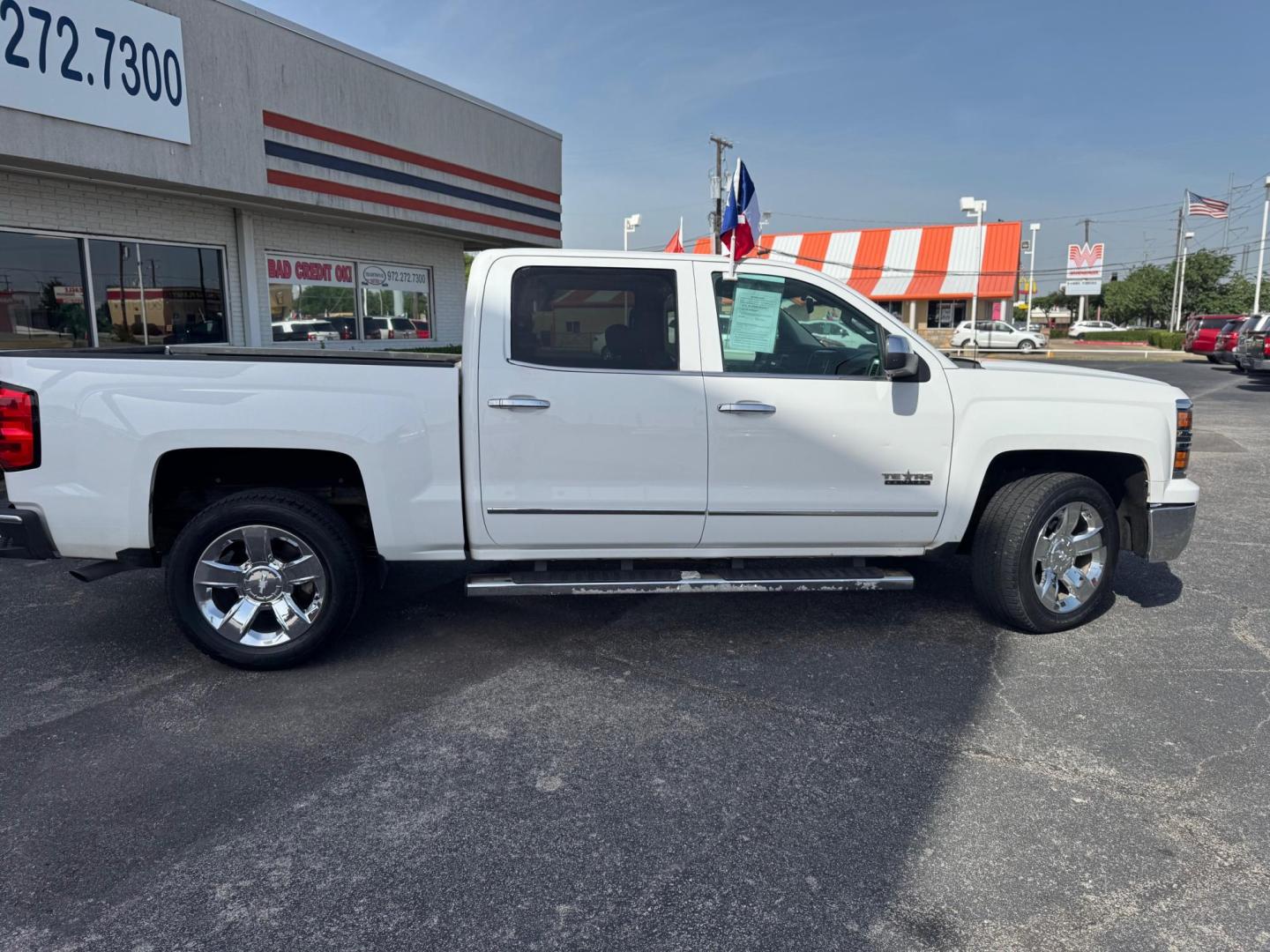 2015 WHITE CHEVROLET SILVERADO LTZ (3GCPCSEC8FG) , located at 10740 Forest Lane, Dallas, TX, 75243, (972) 272-7300, 32.908588, -96.701813 - Photo#2