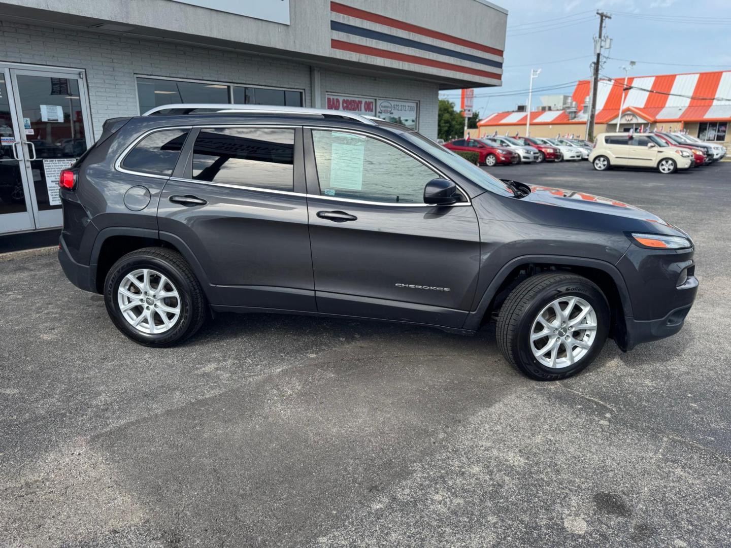 2016 BLACK JEEP CHEROKEE LATITUDE (1C4PJMCS3GW) , located at 10740 Forest Lane, Dallas, TX, 75243, (972) 272-7300, 32.908588, -96.701813 - Photo#2