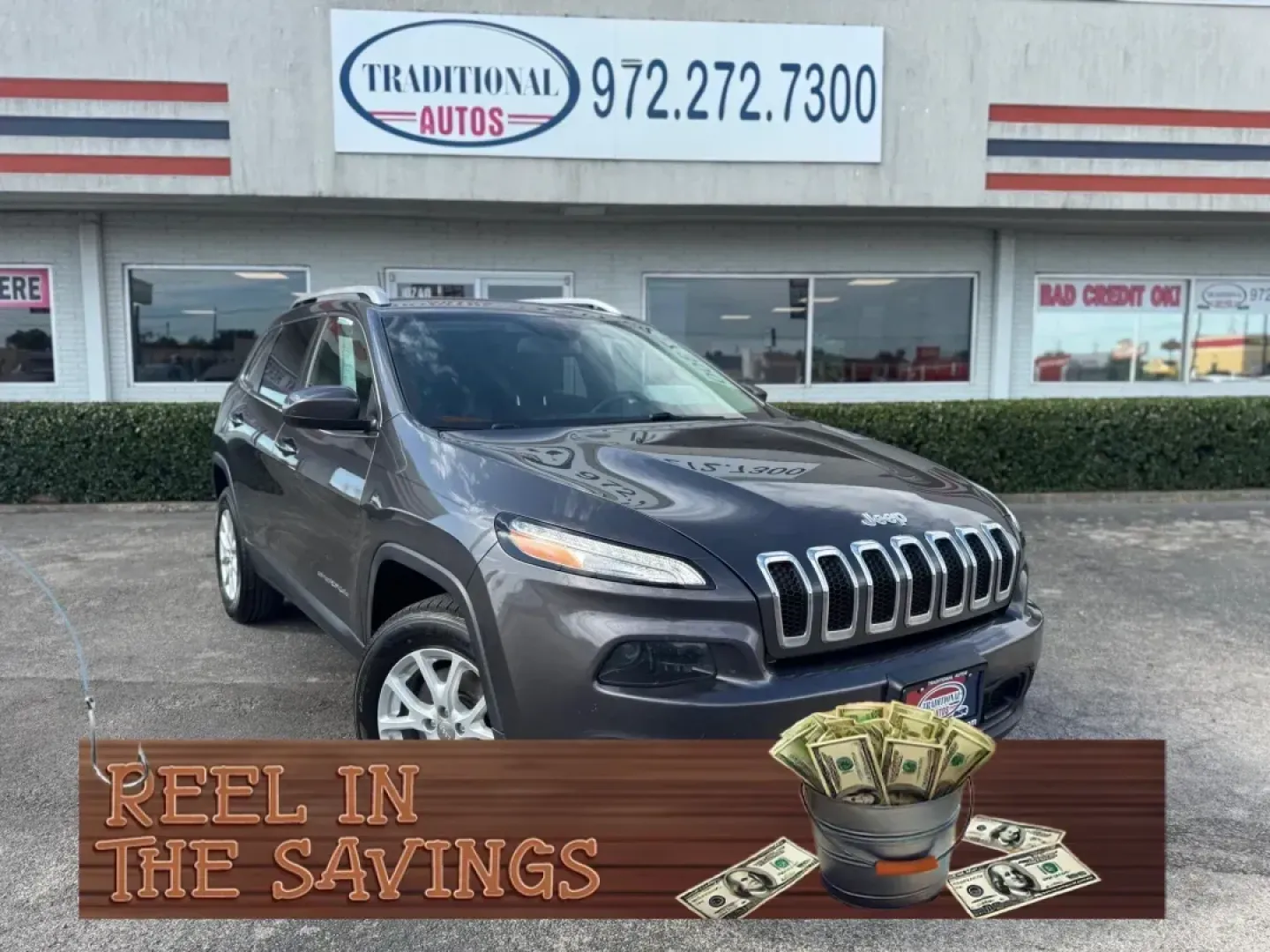 2016 BLACK Jeep Cherokee Latitude 4WD (1C4PJMCS3GW) with an 3.2L V6 DOHC 24V engine, 9-Speed Automatic transmission, located at 10740 Forest Lane, Dallas, TX, 75243, (972) 272-7300, 32.908588, -96.701813 - **Explore the Open Road with Confidence in This 2016 Jeep Cherokee Latitude 4WD!**<br /> <br /> Are you ready to elevate your weekend adventures or tackle your daily commute with ease? The 2016 Jeep Cherokee Latitude 4WD is the perfect blend of rugged capability and modern comfort, making it an idea - Photo#0