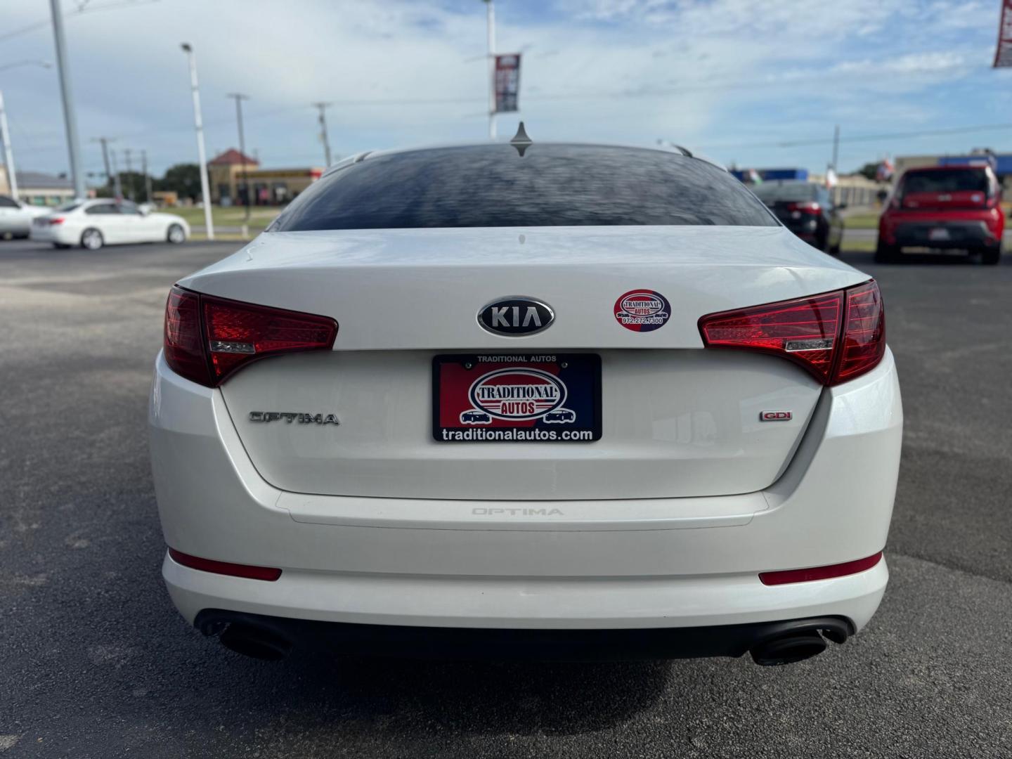 2013 WHITE KIA OPTIMA LX (KNAGM4A77D5) , located at 10740 Forest Lane, Dallas, TX, 75243, (972) 272-7300, 32.908588, -96.701813 - Photo#3