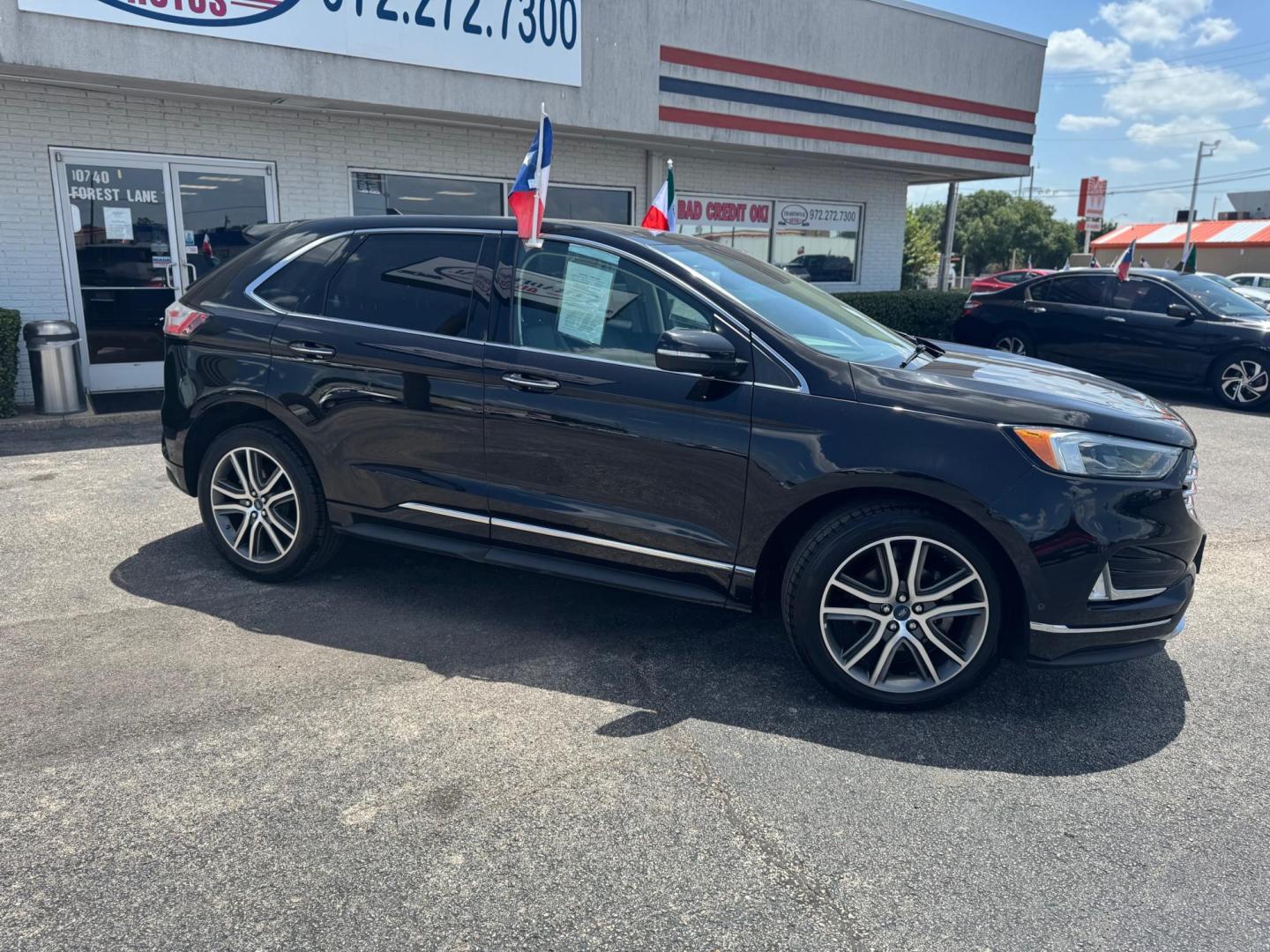 2019 BLACK FORD EDGE TITANIUM (2FMPK3K97KB) , located at 10740 Forest Lane, Dallas, TX, 75243, (972) 272-7300, 32.908588, -96.701813 - Photo#2