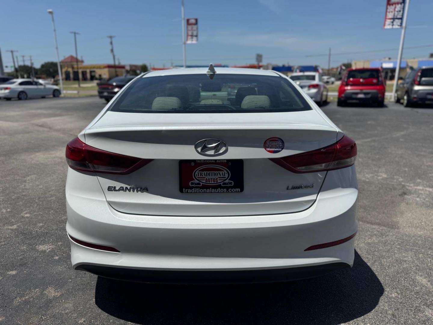 2017 WHITE HYUNDAI ELANTRA LIMITED; SE (5NPD84LF0HH) , located at 10740 Forest Lane, Dallas, TX, 75243, (972) 272-7300, 32.908588, -96.701813 - Photo#3