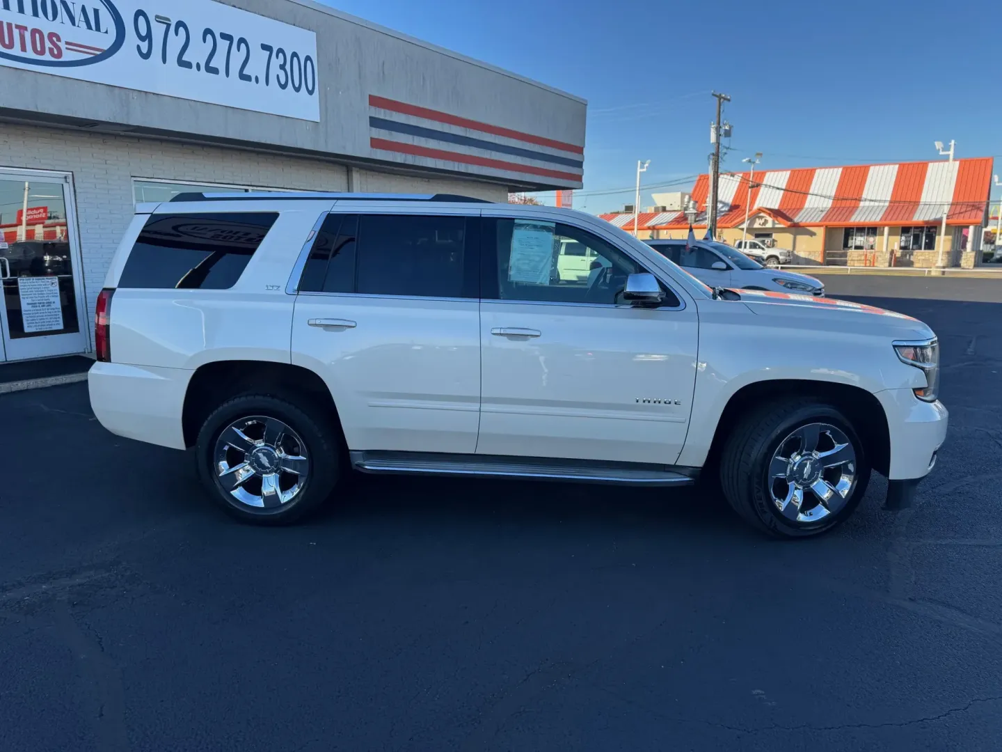 2015 Chevrolet Tahoe LTZ 4WD (1GNSKCKC4FR) with an 5.3L V8 OHV 16V engine, 6-Speed Automatic transmission, located at 10740 Forest Lane, Dallas, TX, 75243, (972) 272-7300, 32.908588, -96.701813 - **Unlock Adventure with the 2015 Chevrolet Tahoe Perfect for Family Road Trips!**<br /> <br /> Are you ready for your next family adventure? The 2015 Chevrolet Tahoe is the ultimate SUV designed to accommodate your loved ones while providing the space and features necessary for both everyday commut - Photo#2