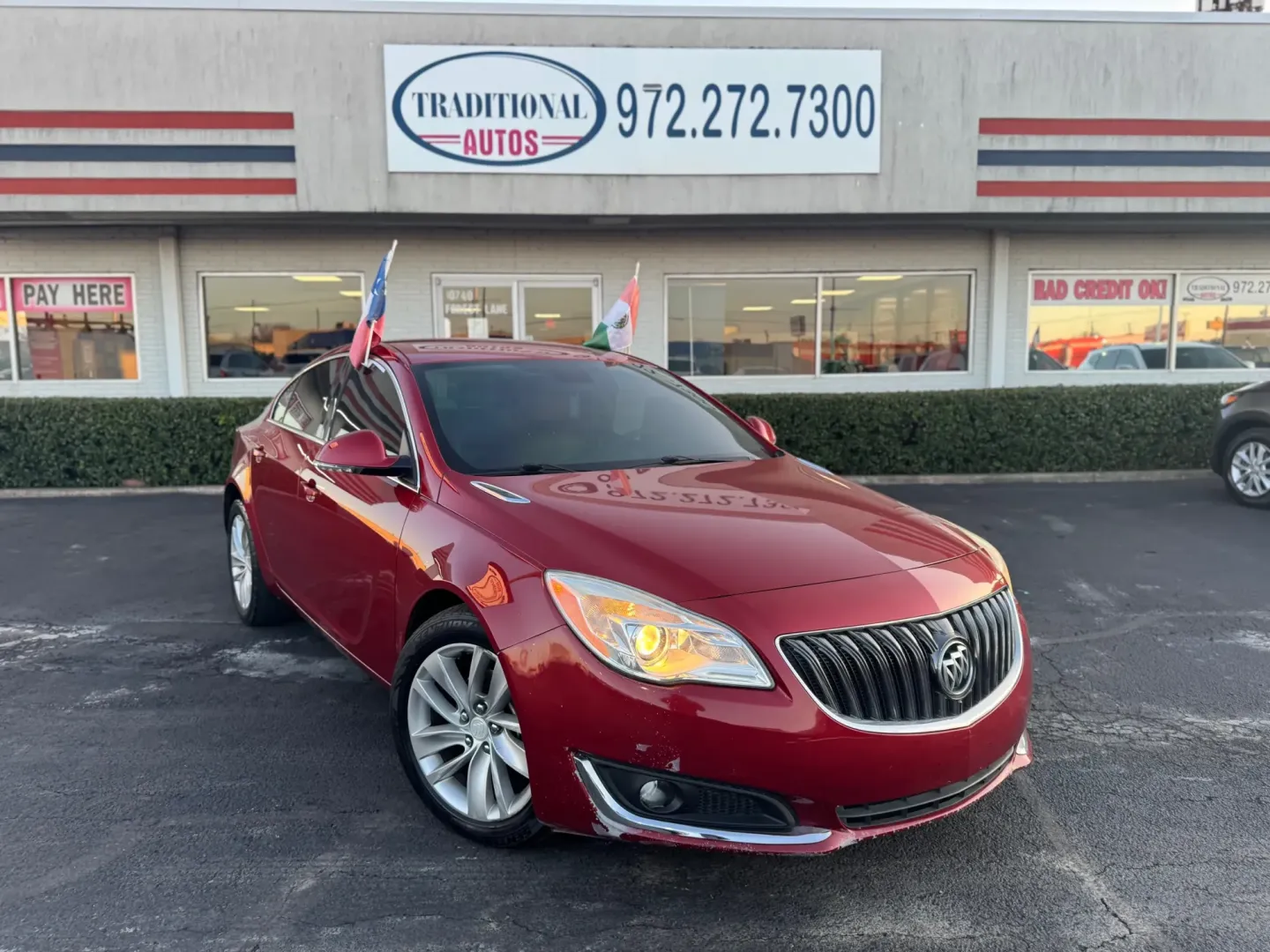 2015 Buick Regal Turbo FWD (2G4GK5EX5F9) with an 2.0L L4 DOHC 16V TURBO engine, 6-Speed Automatic transmission, located at 10740 Forest Lane, Dallas, TX, 75243, (972) 272-7300, 32.908588, -96.701813 - Discover the perfect blend of style, comfort, and performance with this stunning **2015 Buick Regal**, available now at **Traditional Autos**. Nestled in the heart of **Dallas, TX**, conveniently located at **10740 Forest Lane, Dallas, TX 75243**, our pre-owned dealership specializes in quality used - Photo#0