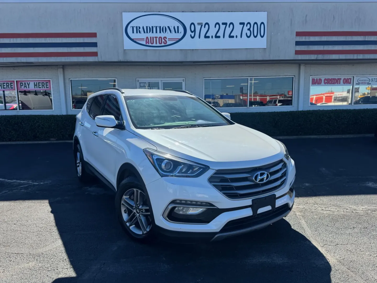 2018 Hyundai Santa Fe Sport 2.4 FWD (5NMZU3LB0JH) with an 2.4L L4 DOHC 16V engine, 6A transmission, located at 10740 Forest Lane, Dallas, TX, 75243, (972) 272-7300, 32.908588, -96.701813 - Weekend road trips to White Rock Lake, daily commuting up US-75, or shuttling the kids between Lake Highlands and Richardson-this 2018 Hyundai Santa Fe is the kind of SUV that fits real Dallas life. With versatile space, confidence-inspiring safety features, and comfort for long drives, it's a smart - Photo#0