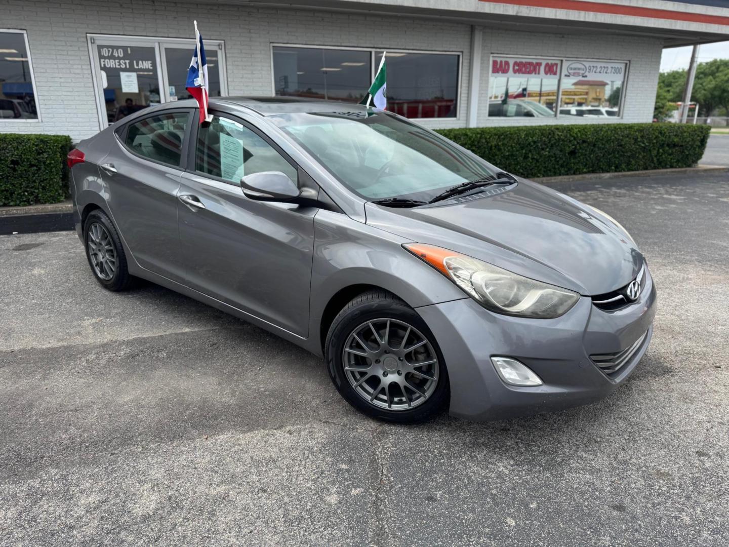 2013 GRAY HYUNDAI ELANTRA GLS; LIMITED Limited (5NPDH4AE1DH) with an 1.8L L4 DOHC 16V engine, 6-Speed Automatic transmission, located at 10740 Forest Lane, Dallas, TX, 75243, (972) 272-7300, 32.908588, -96.701813 - Photo#1