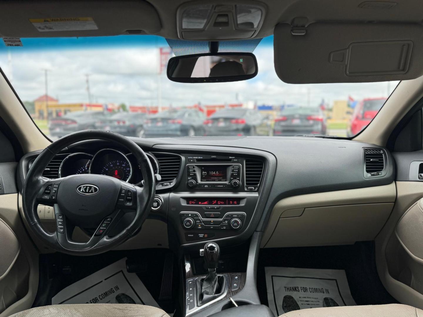 2012 BLACK KIA OPTIMA EX; LX EX (5XXGN4A77CG) with an 2.4L L4 DOHC 16V engine, 6-Speed Automatic transmission, located at 10740 Forest Lane, Dallas, TX, 75243, (972) 272-7300, 32.908588, -96.701813 - Photo#6