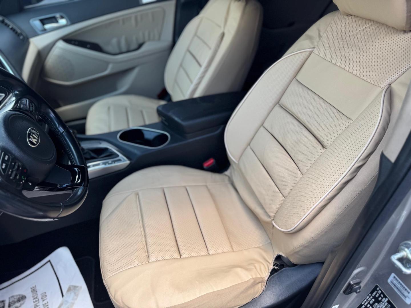 2014 GOLD KIA OPTIMA EX; LX EX (5XXGN4A72EG) with an 2.4L L4 DOHC 16V engine, 6-Speed Automatic transmission, located at 10740 Forest Lane, Dallas, TX, 75243, (972) 272-7300, 32.908588, -96.701813 - Photo#8