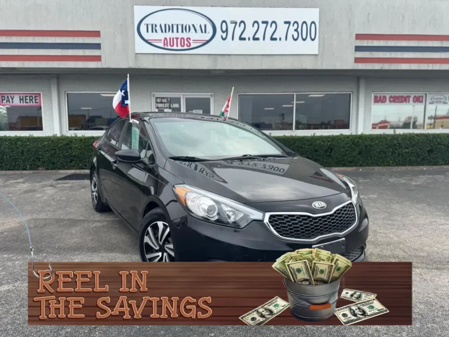 2015 BLACK Kia Forte LX (KNAFK4A68F5) with an 1.8L L4 DOHC 16V engine, 6-Speed Automatic transmission, located at 10740 Forest Lane, Dallas, TX, 75243, (972) 272-7300, 32.908588, -96.701813 - Discover the freedom of the open road with this stylish and reliable 2015 Kia Forte LX, perfect for anyone seeking adventure, comfort, and affordability. Whether you're a commuter navigating the bustling streets of Dallas or a weekend warrior ready to hit the highways, this sedan is designed to meet - Photo#0