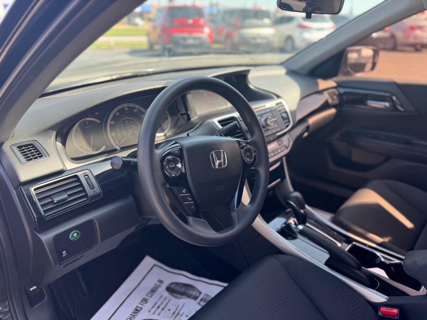 2016 BLACK HONDA ACCORD LX LX Sedan CVT (1HGCR2F39GA) with an 2.4L L4 DOHC 16V engine, CVT transmission, located at 10740 Forest Lane, Dallas, TX, 75243, (972) 272-7300, 32.908588, -96.701813 - Photo#7