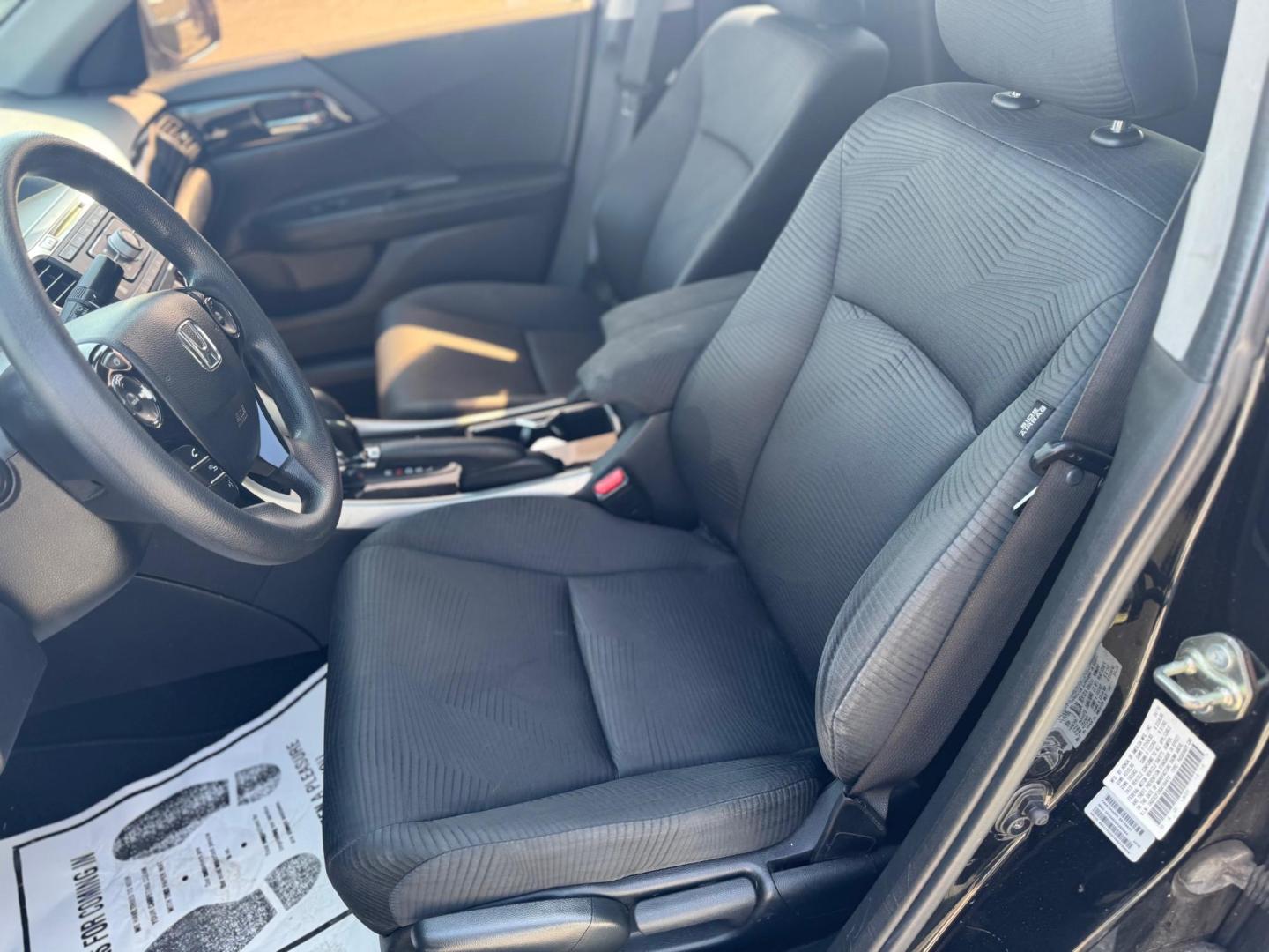 2016 BLACK HONDA ACCORD LX LX Sedan CVT (1HGCR2F39GA) with an 2.4L L4 DOHC 16V engine, CVT transmission, located at 10740 Forest Lane, Dallas, TX, 75243, (972) 272-7300, 32.908588, -96.701813 - Photo#8