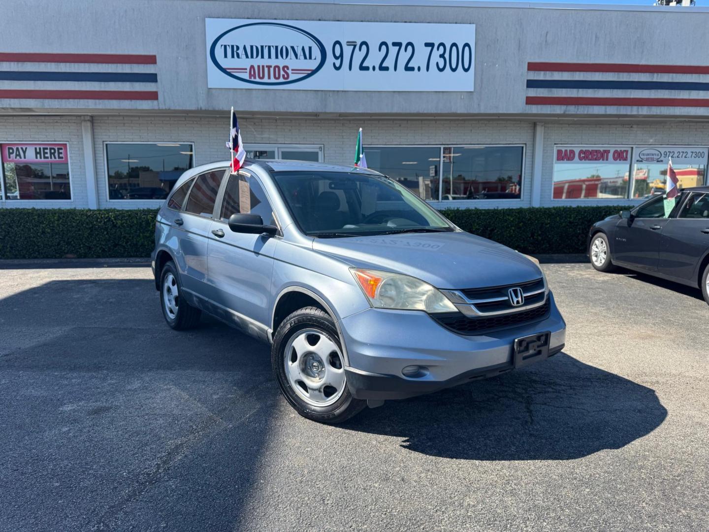 2011 BLUE HONDA CR-V LX LX 2WD 5-Speed AT (5J6RE3H30BL) with an 2.4L L4 DOHC 16V engine, 5-Speed Automatic transmission, located at 10740 Forest Lane, Dallas, TX, 75243, (972) 272-7300, 32.908588, -96.701813 - Photo#0